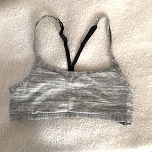 Cream & black Victoria Secret- PINK sports bra, size M.